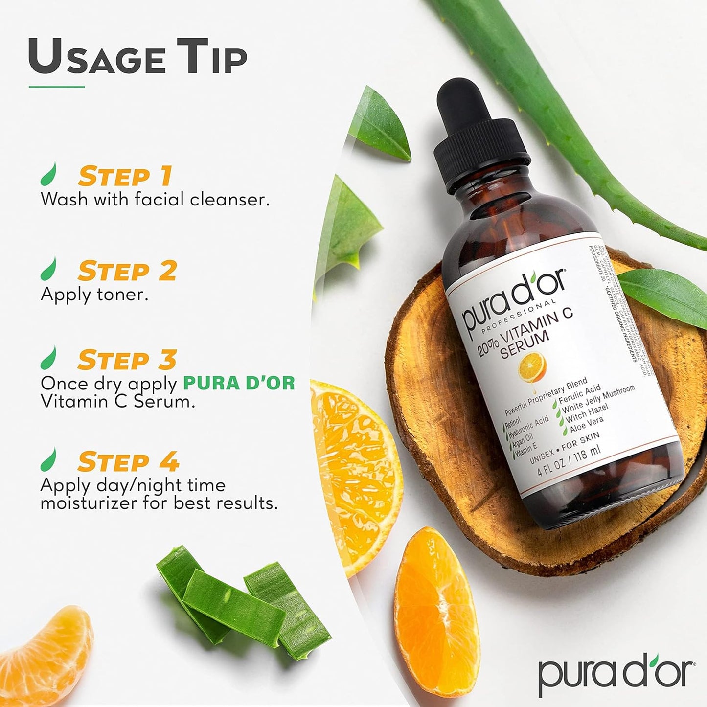 PURA D'OR 20% Vitamin C Serum