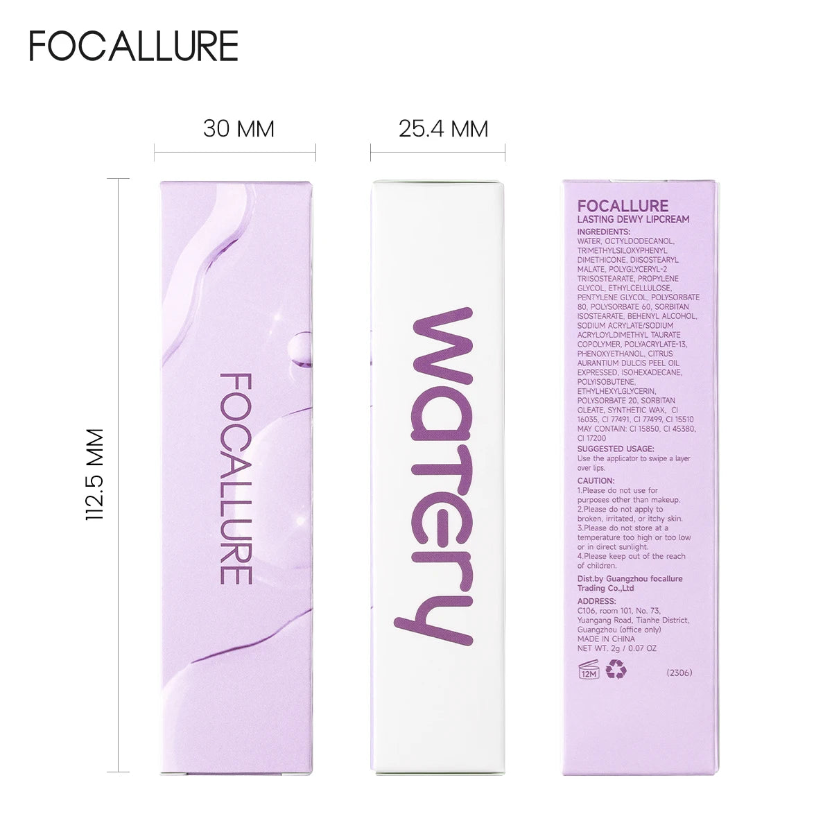 FOCALLURE JELLY WATERY LIP GLOSS