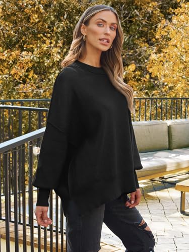 LILLUSORY Women's Oversized Batwing 2024 Sweaters