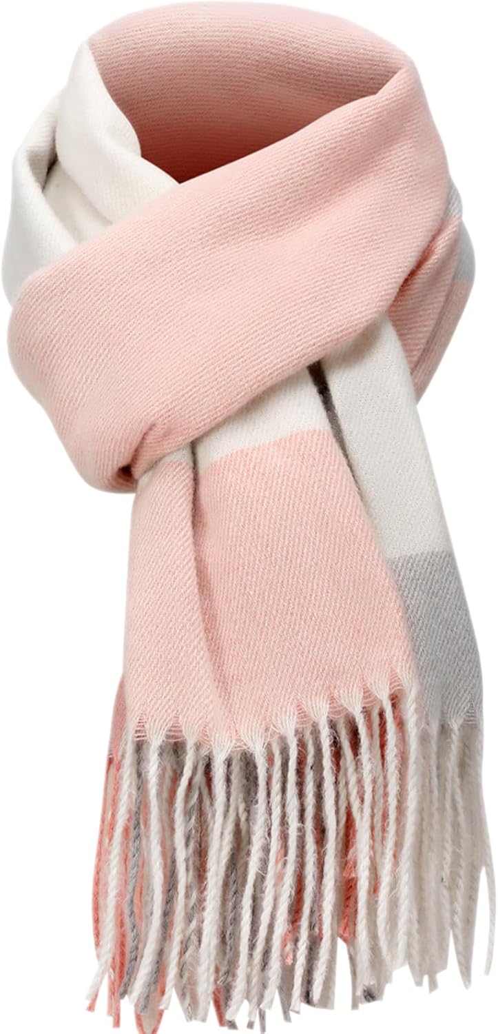 Scarf for Women Winter Warm Knit Large Plaid