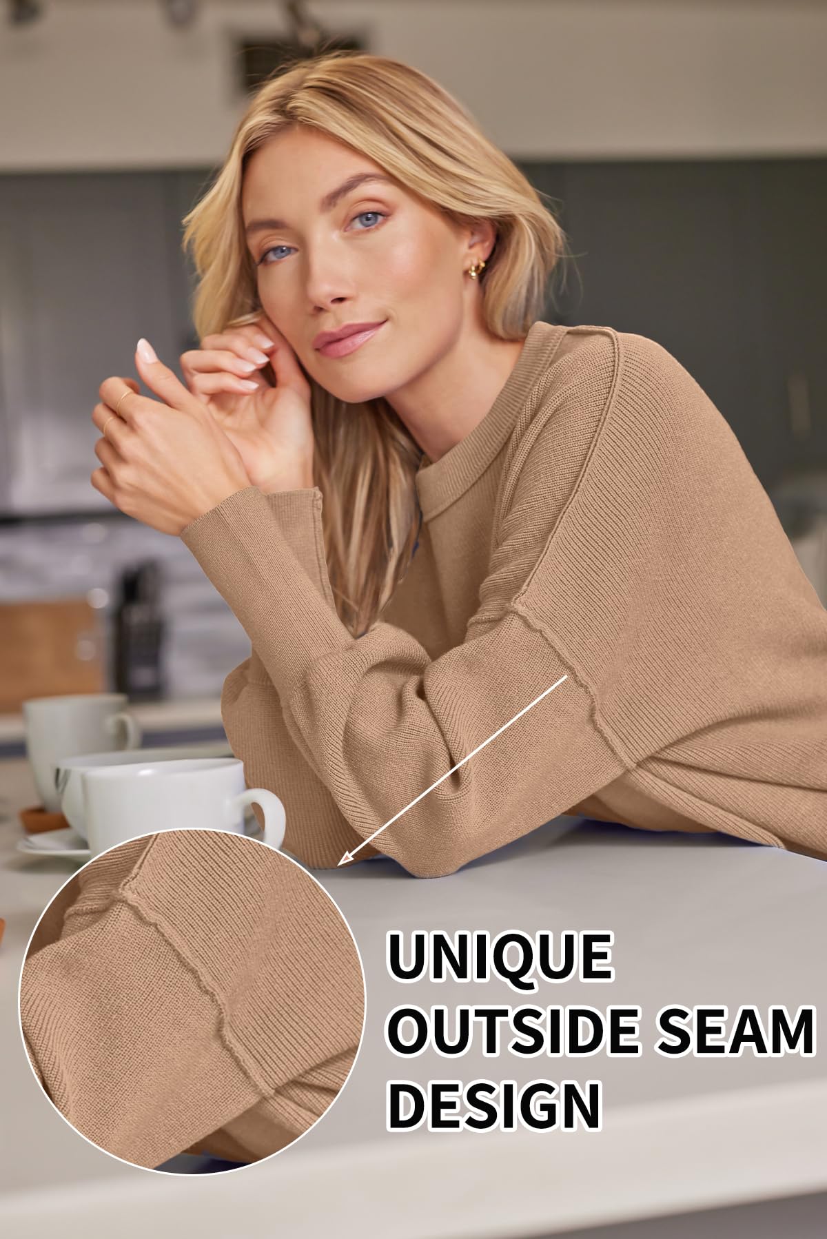 LILLUSORY Women's Oversized Batwing 2024 Sweaters