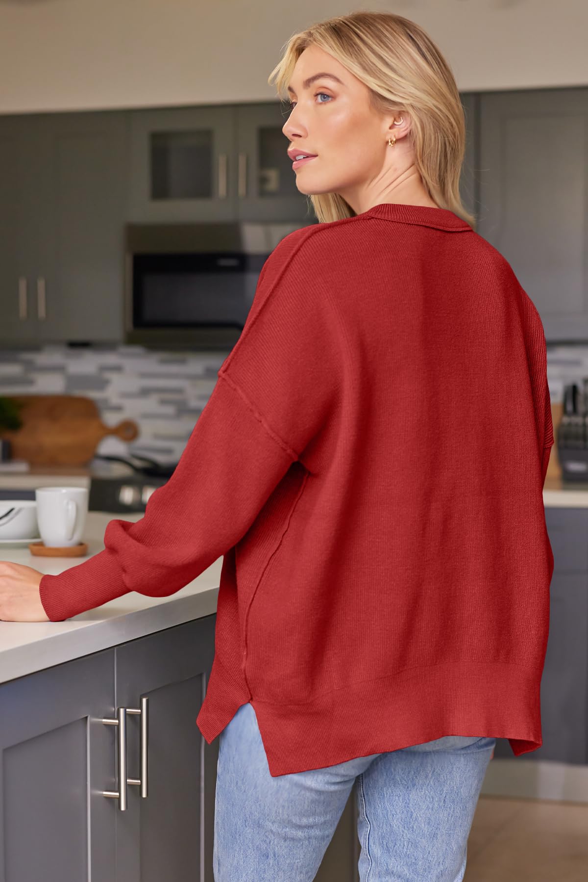 LILLUSORY Women's Oversized Batwing 2024 Sweaters
