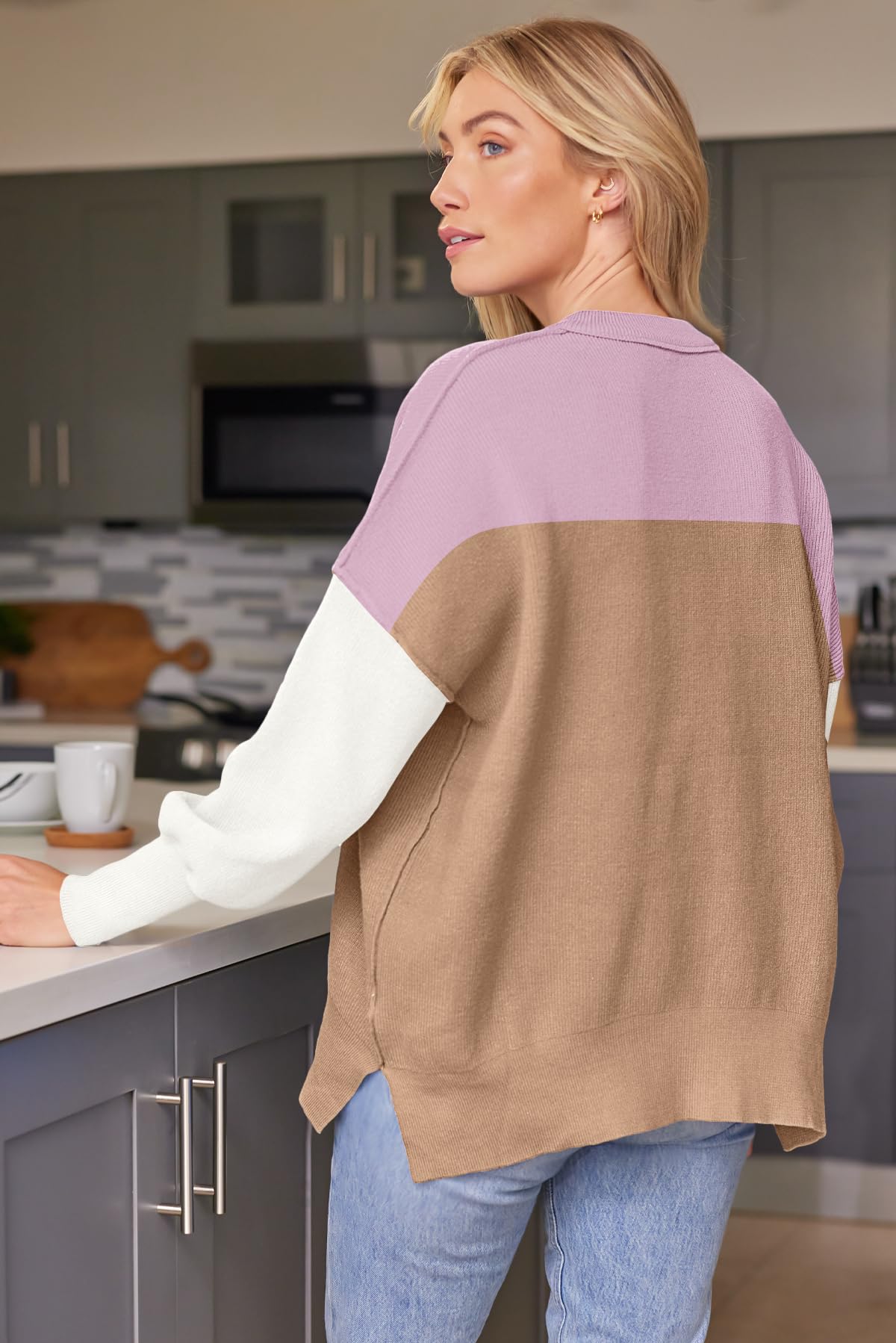 LILLUSORY Women's Oversized Batwing 2024 Sweaters