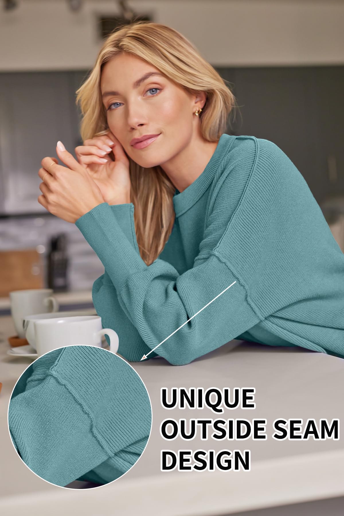 LILLUSORY Women's Oversized Batwing 2024 Sweaters