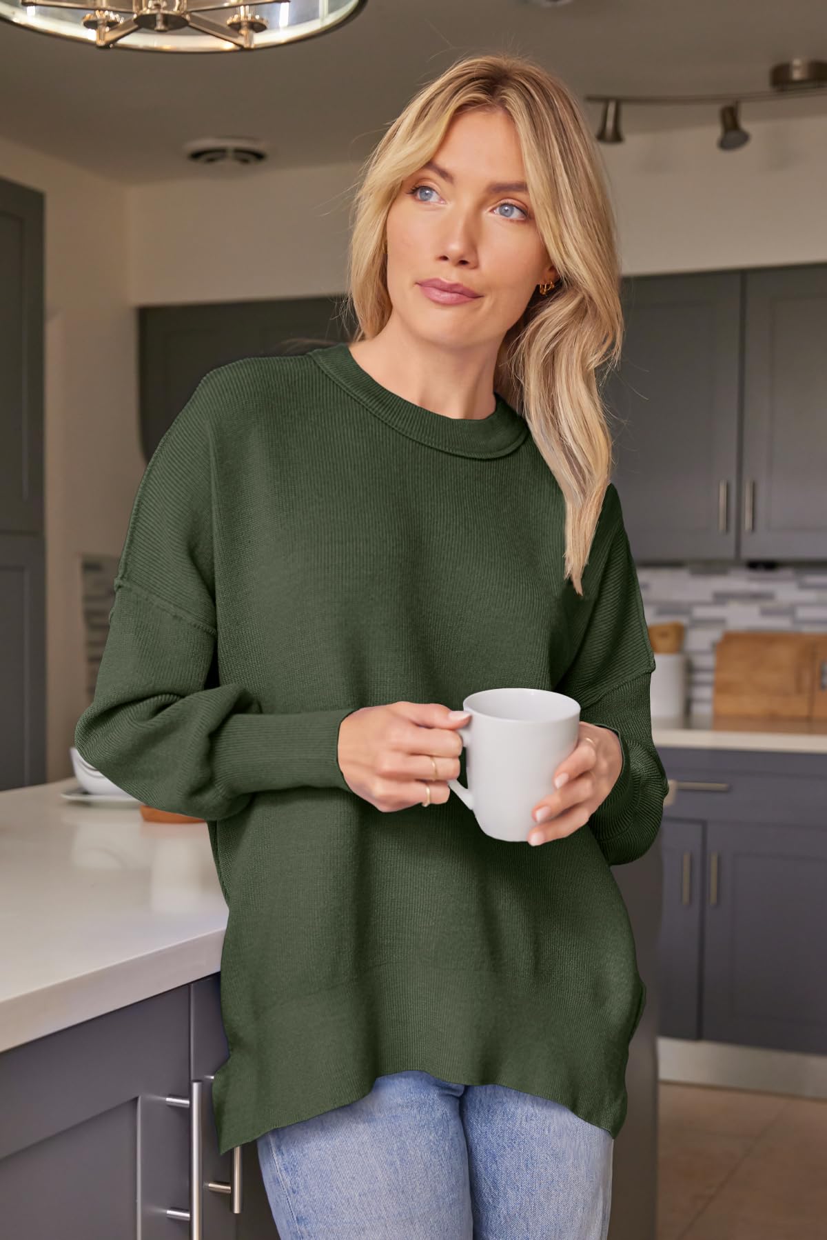 LILLUSORY Women's Oversized Batwing 2024 Sweaters