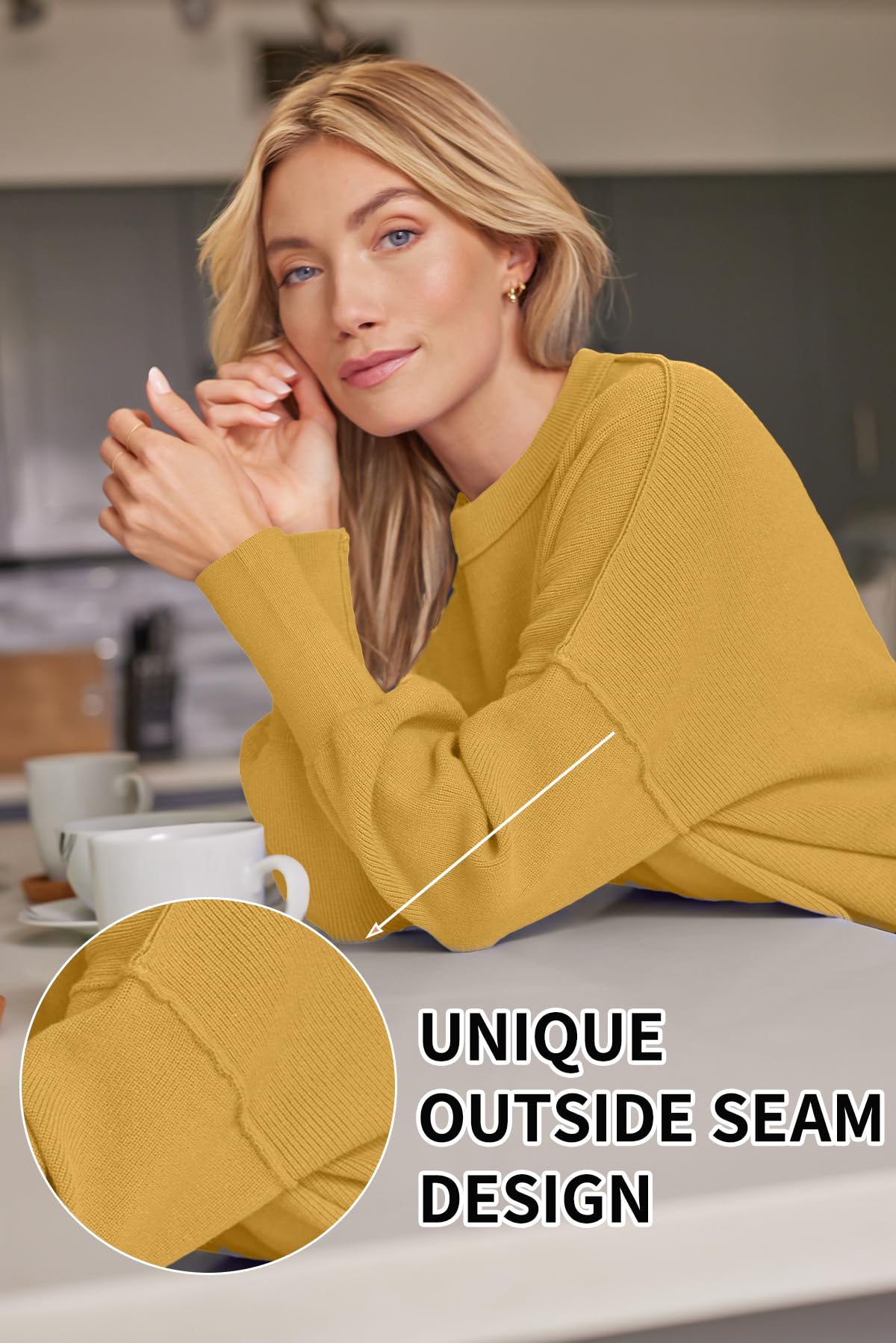 LILLUSORY Women's Oversized Batwing 2024 Sweaters