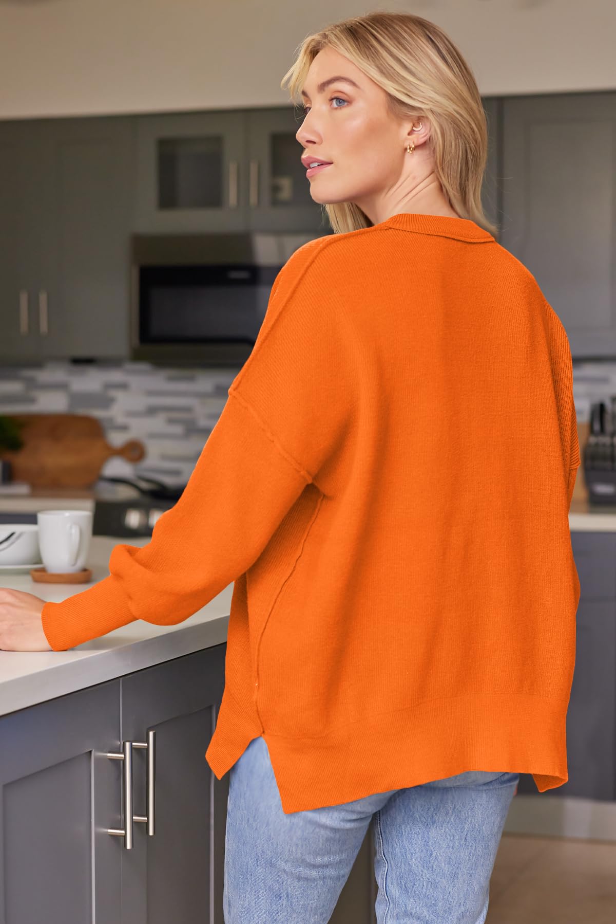 LILLUSORY Women's Oversized Batwing 2024 Sweaters
