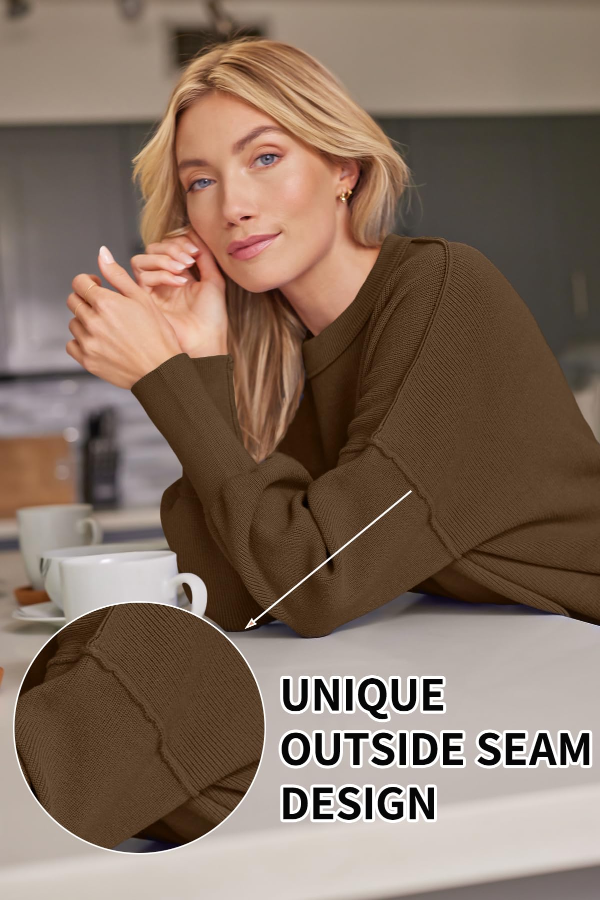 LILLUSORY Women's Oversized Batwing 2024 Sweaters