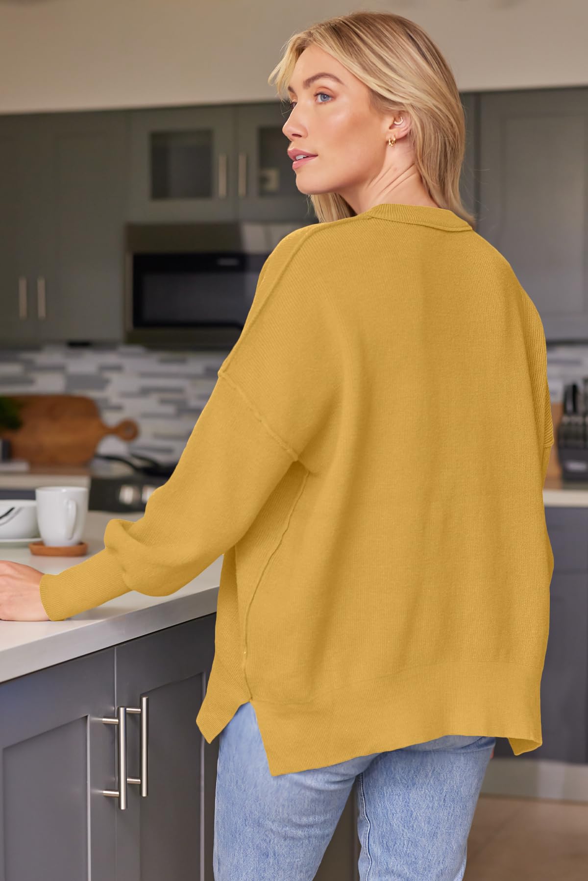 LILLUSORY Women's Oversized Batwing 2024 Sweaters