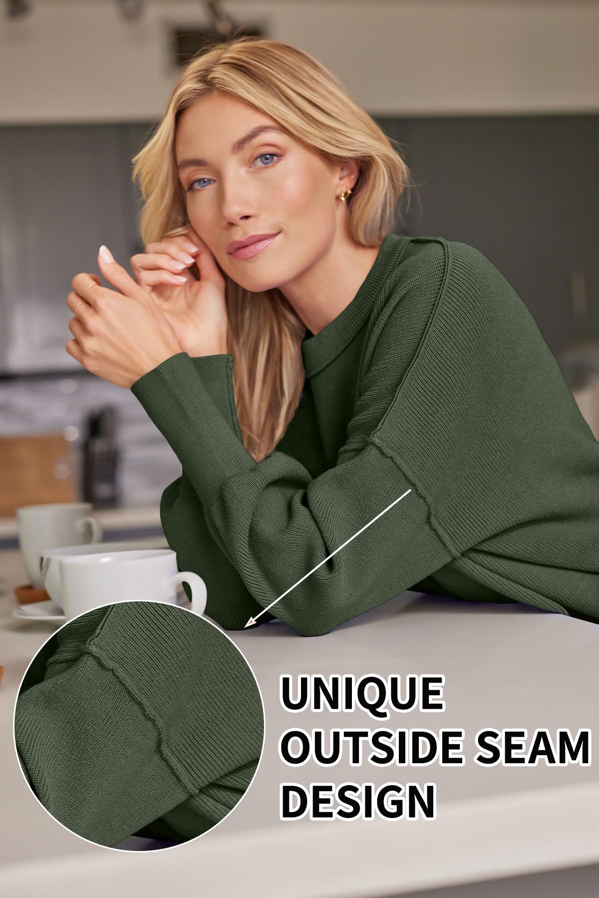 LILLUSORY Women's Oversized Batwing 2024 Sweaters