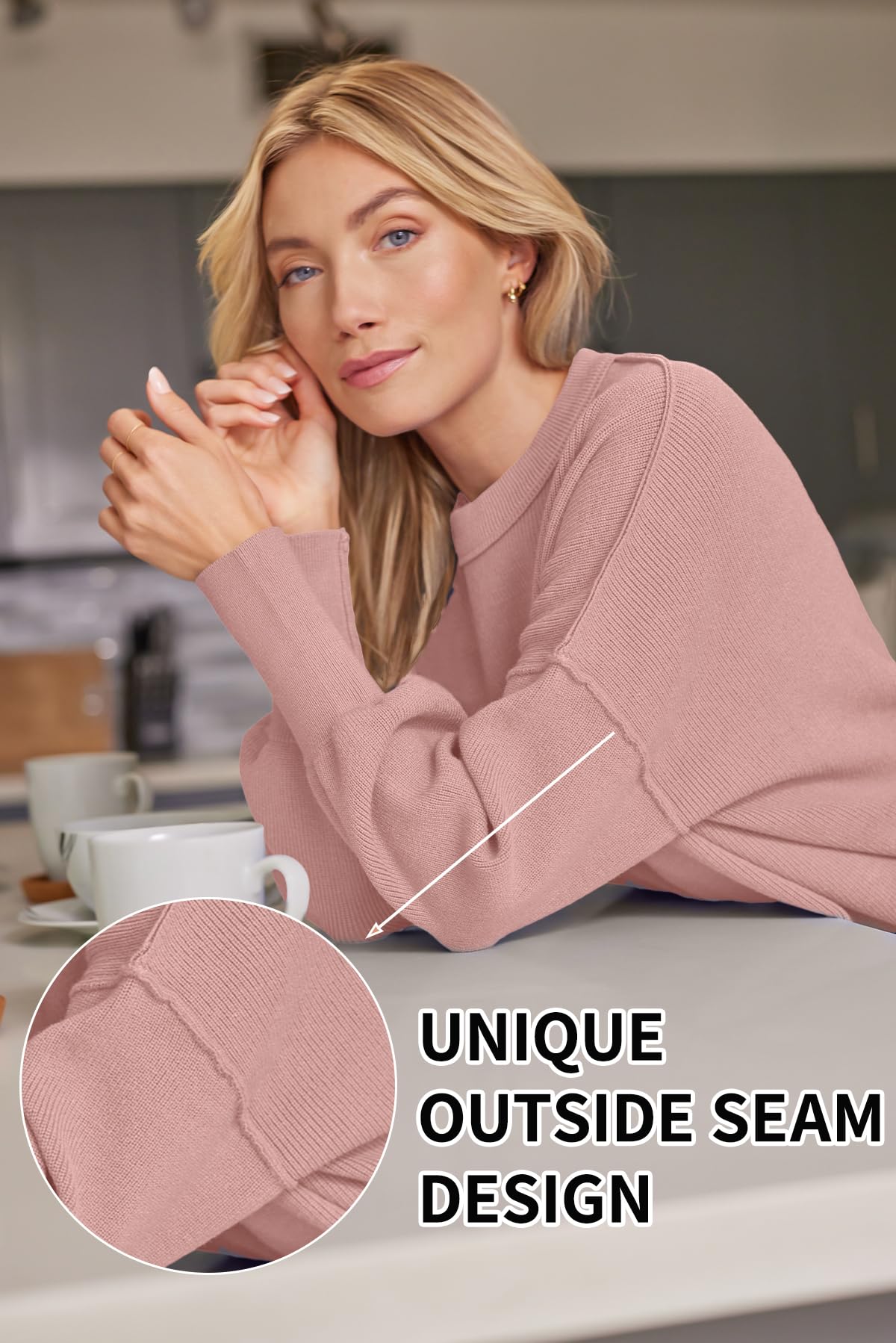 LILLUSORY Women's Oversized Batwing 2024 Sweaters