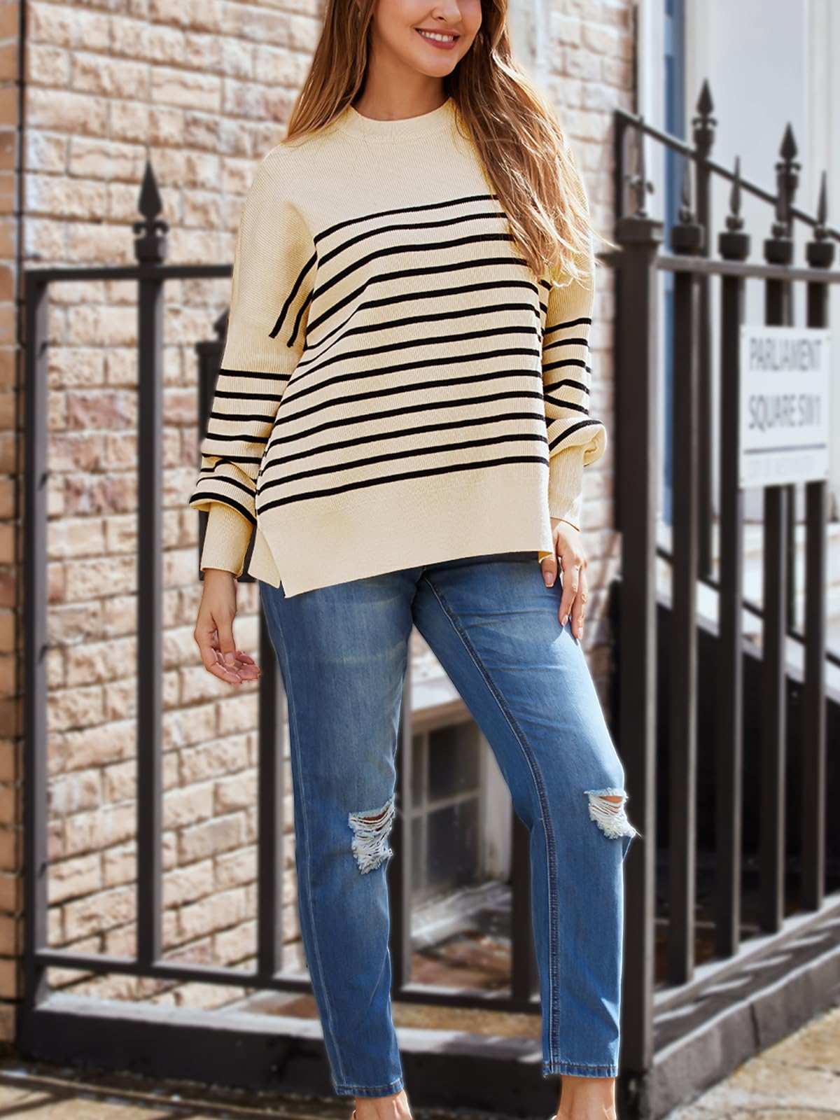LILLUSORY Women's Oversized Batwing 2024 Sweaters