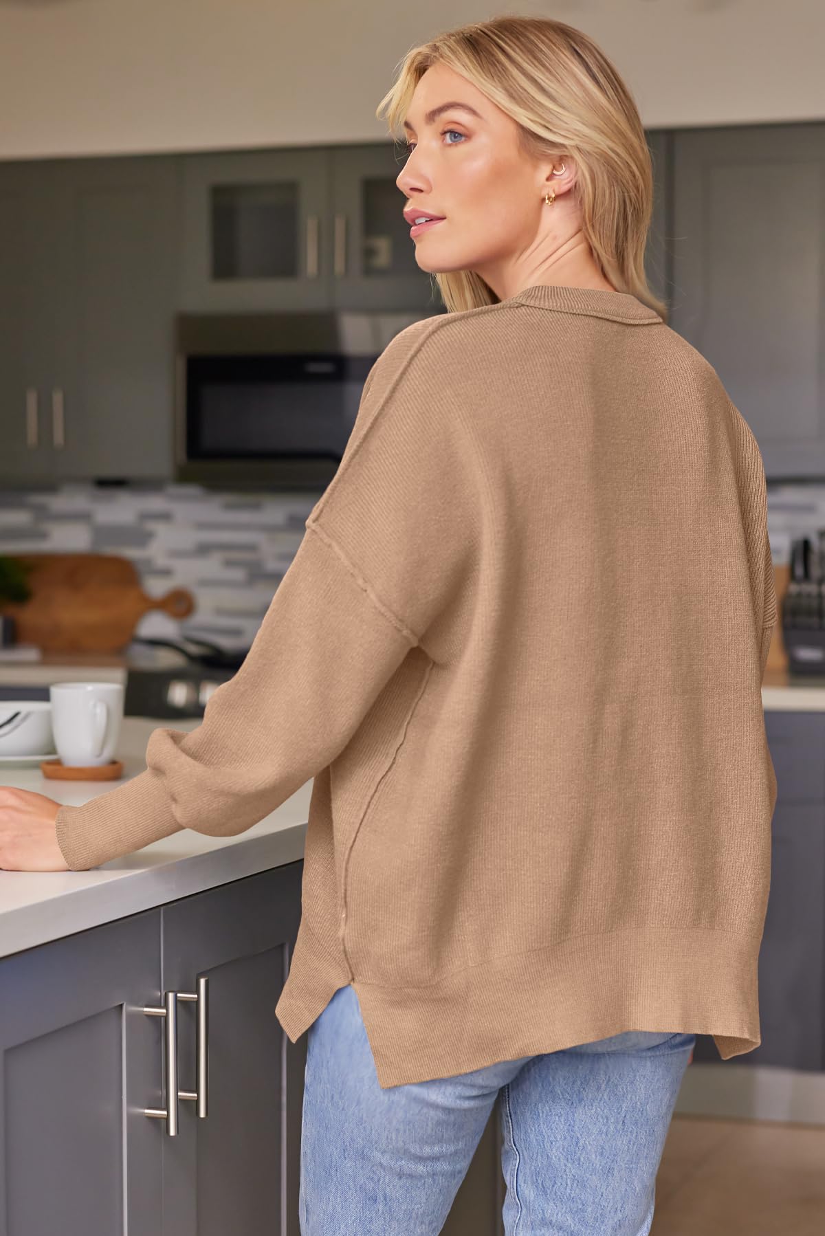 LILLUSORY Women's Oversized Batwing 2024 Sweaters