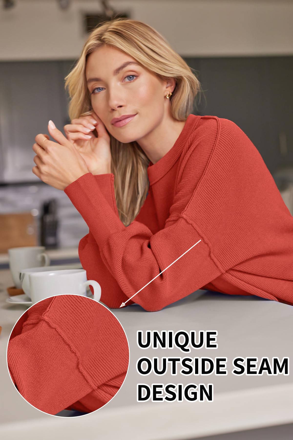 LILLUSORY Women's Oversized Batwing 2024 Sweaters