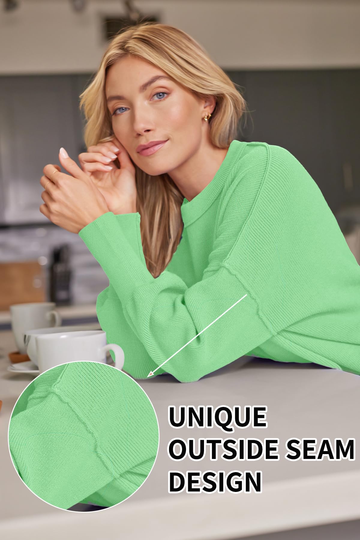 LILLUSORY Women's Oversized Batwing 2024 Sweaters