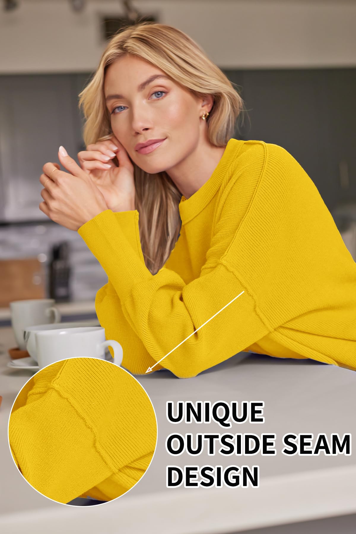 LILLUSORY Women's Oversized Batwing 2024 Sweaters