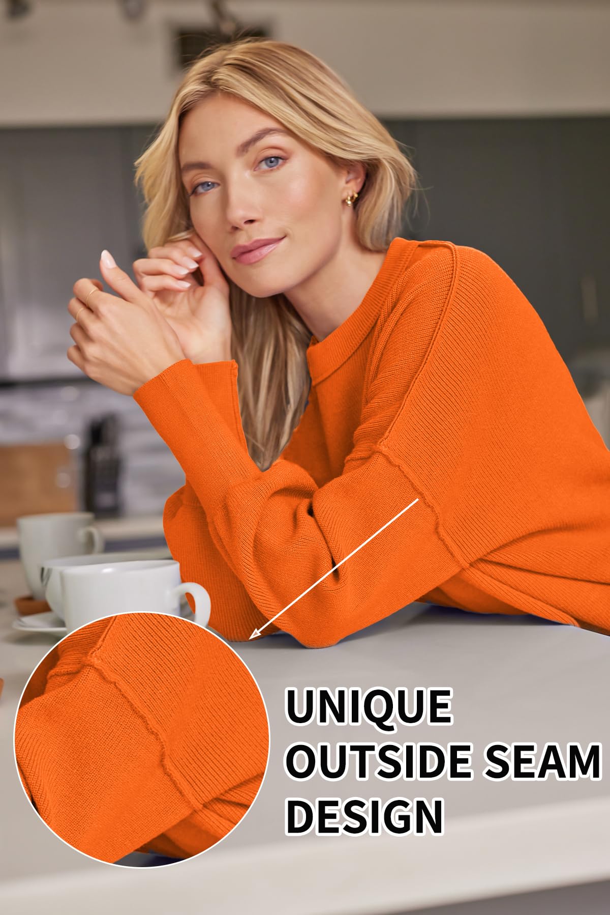 LILLUSORY Women's Oversized Batwing 2024 Sweaters
