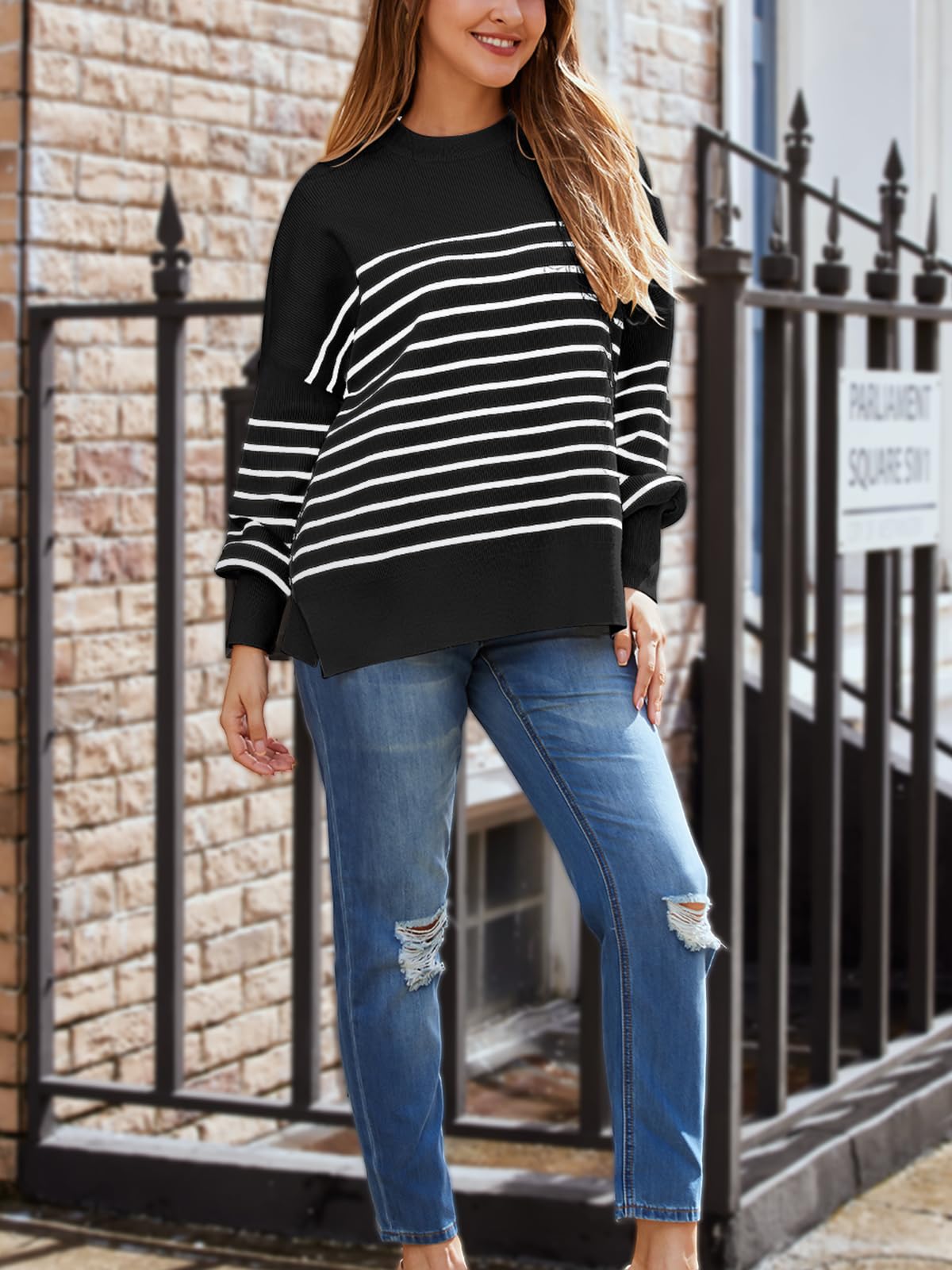 LILLUSORY Women's Oversized Batwing 2024 Sweaters
