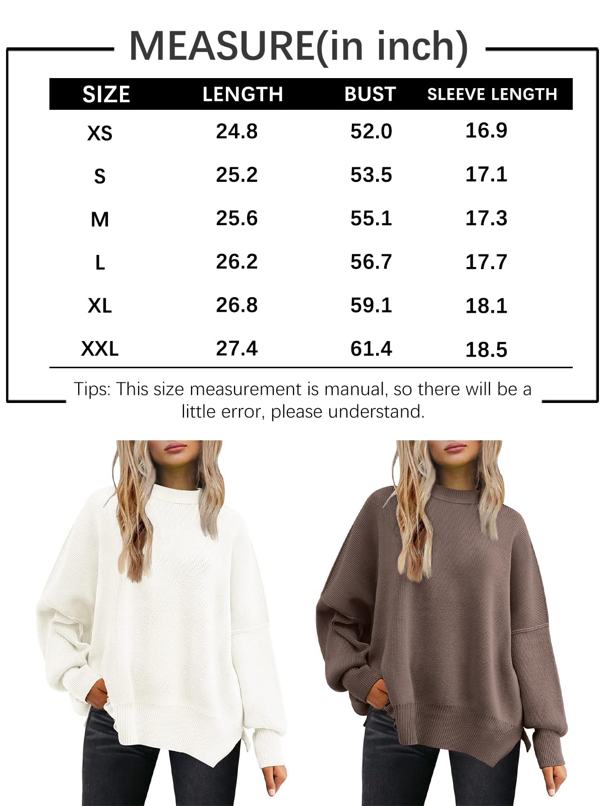 LILLUSORY Women's Oversized Batwing 2024 Sweaters