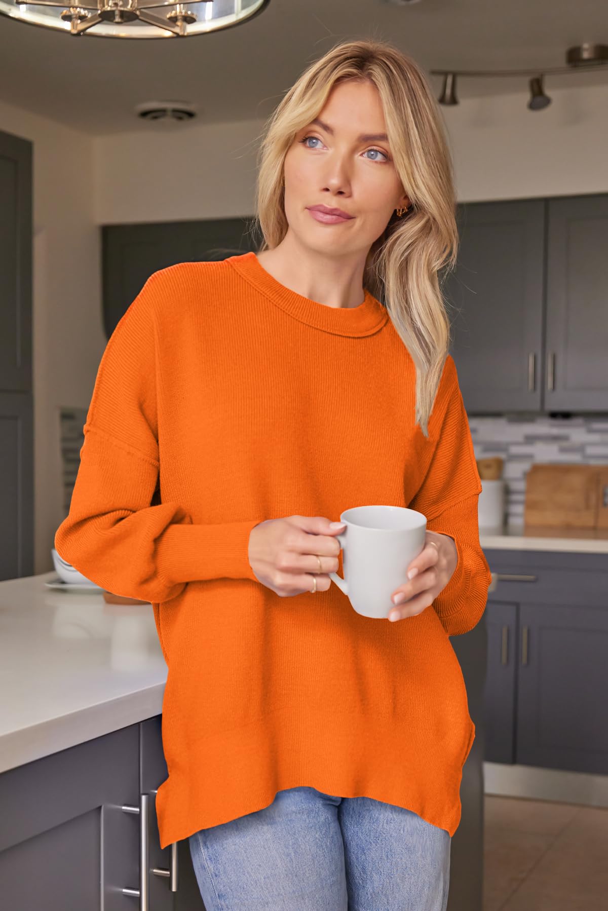 LILLUSORY Women's Oversized Batwing 2024 Sweaters