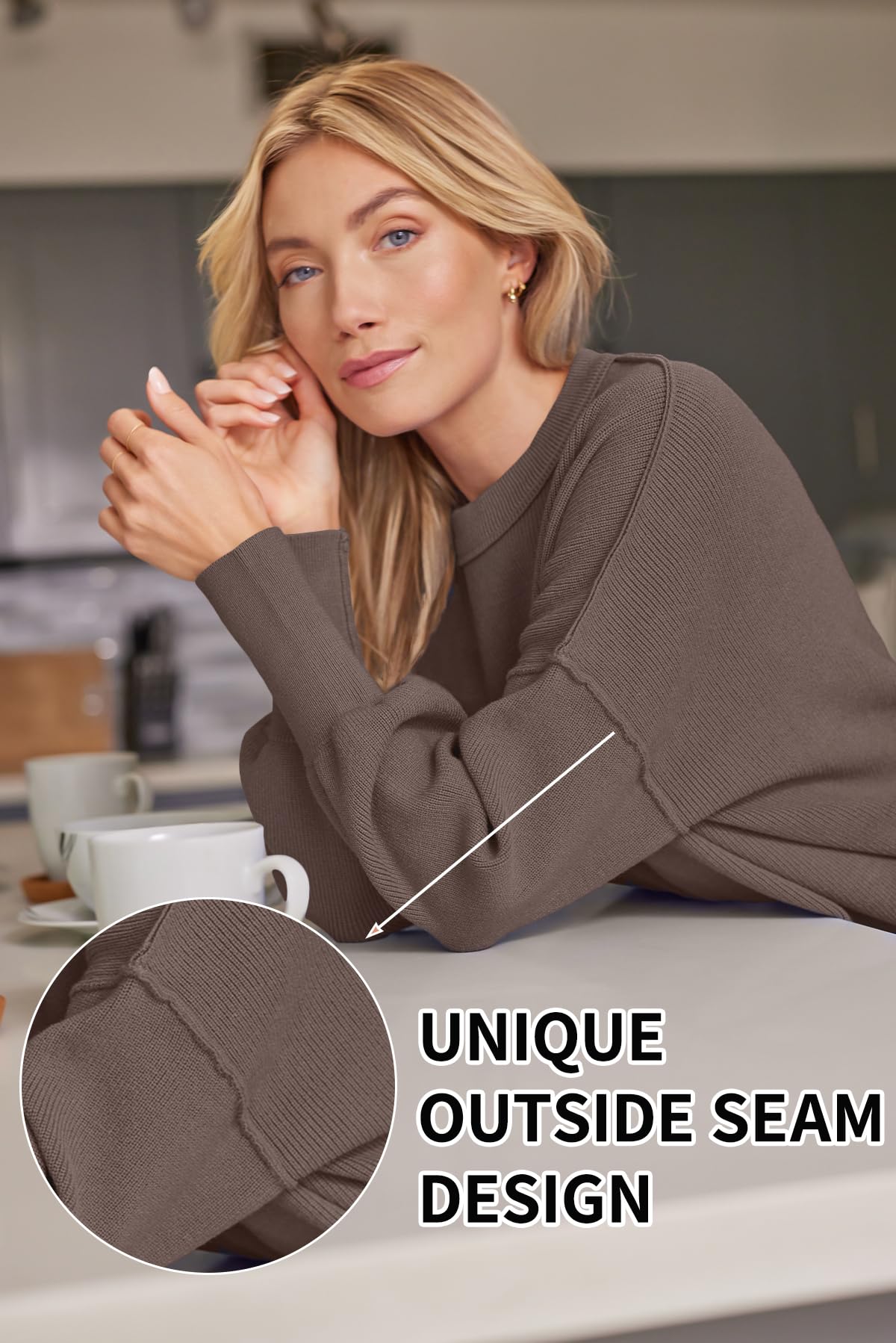 LILLUSORY Women's Oversized Batwing 2024 Sweaters