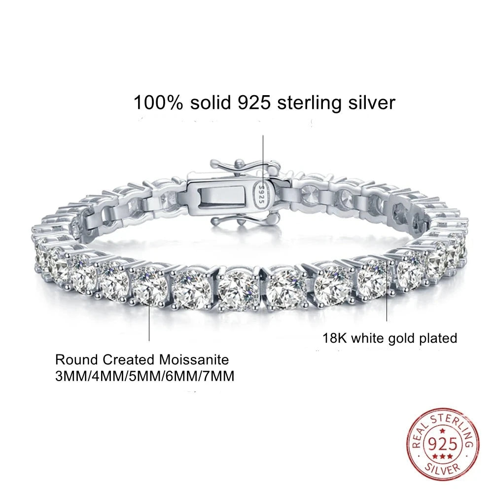 MOISSANITE DIAMOND TENNIS BRACELET FOR WOMEN