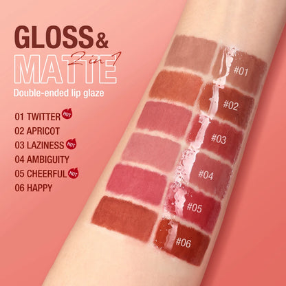 O.TWO.O MATTE LIPSTICK DOUBLE HEAD