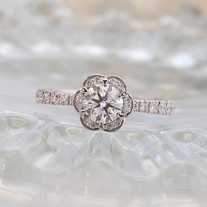 REAL GOLD LAB GROWN DIAMOND ENGEGMENT RING
