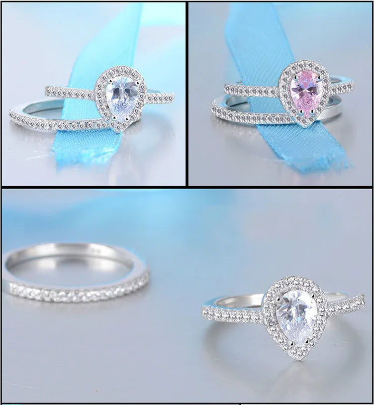 PARIS RING STERLING SILVER 925 WOMEN SET