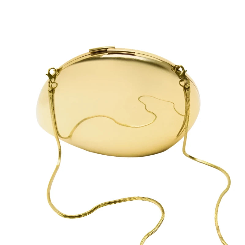 WOMEN METALIC SILVER SHELL BAG