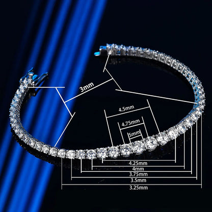 MOISSANITE DIAMOND TENNIS BRACELET FOR WOMEN