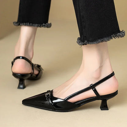 HEVXM Mid Heels Party Shoes Women Sandals