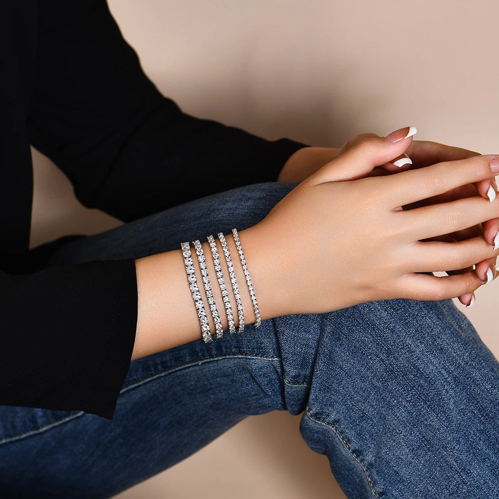 MOISSANITE DIAMOND TENNIS BRACELET