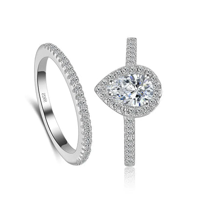 PARIS RING STERLING SILVER 925 WOMEN SET