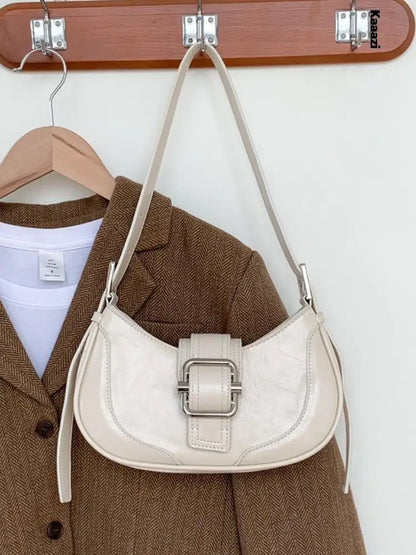 BUCKLE DETAIL SHOULDER BAG