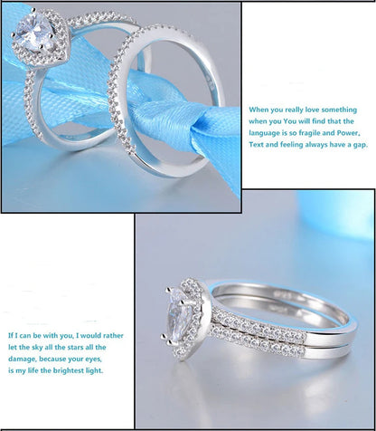 PARIS RING STERLING SILVER 925 WOMEN SET