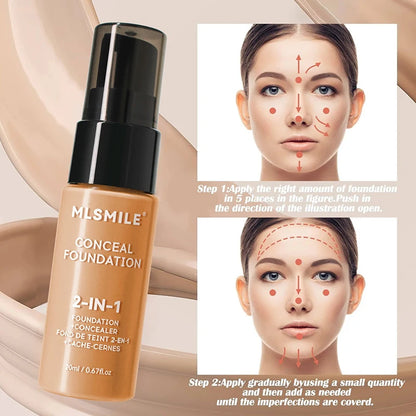 MLSMILE 2-EN-1 CONCEAL+FONDATION